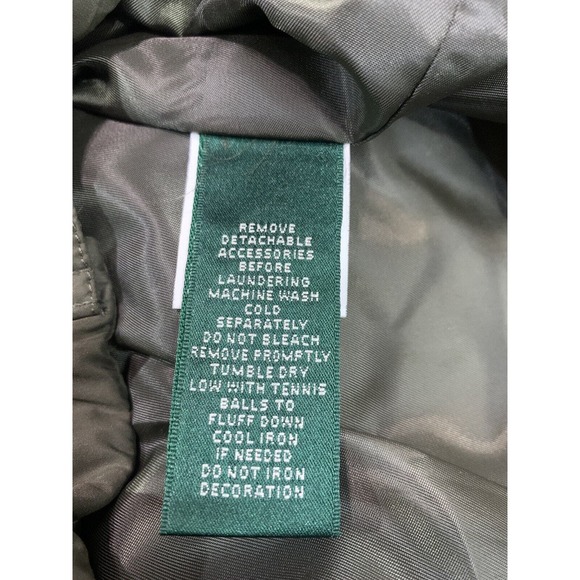 Lauren Ralph Lauren Women's Puffer Jacket Down Hooded Green Sz M Detachable Hood - Picture 16 of 16